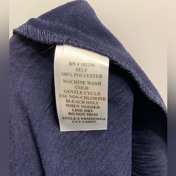 3/4 Length Navy Blue Sun Dress by Connected Apparel - Picture 4 of 4